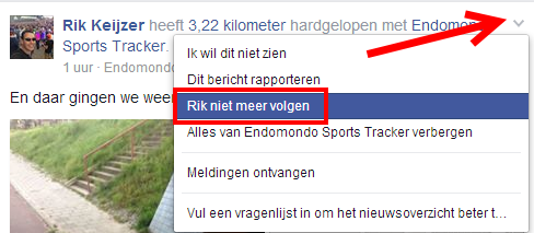 facebook updates uitzetten