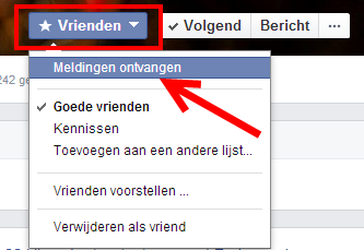 facebook updates uitzetten