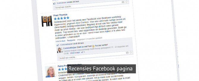 Facebook reviews instellen