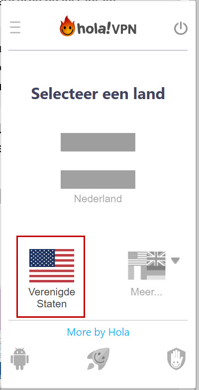 Installeren van VPN software ‘Hola’