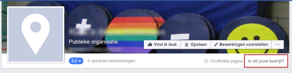 Een onofficiële Facebook locatiepagina claimen en samenvoegen