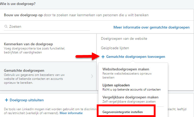 linkedin doelgroep advertentie