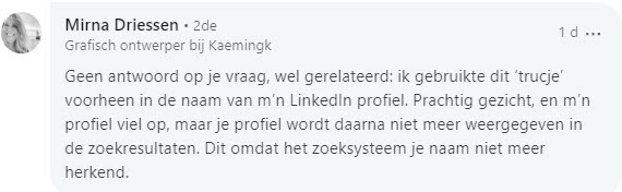 emoji's linkedin zichtbaar zoekmachine